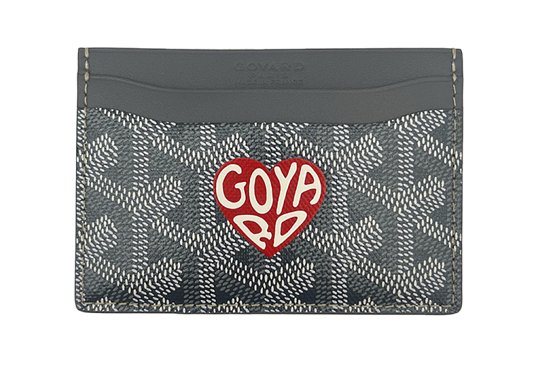 Goyard Saint-Sulpice Card Wallet Marquage Coeur Grey