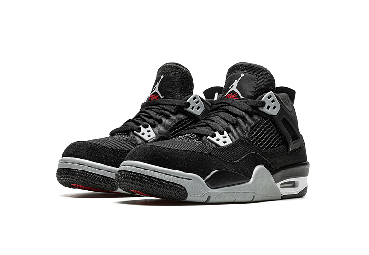 Nike Air Jordan 4 Retro Black Canvas (GS)
