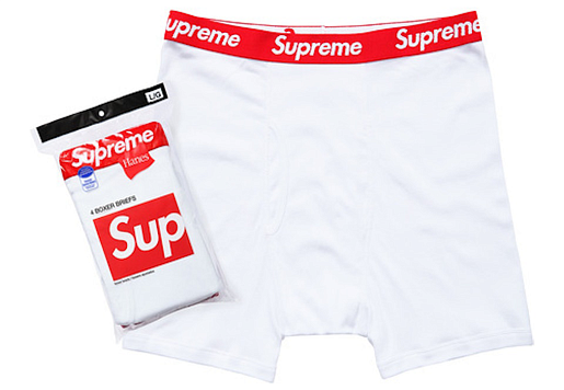 Supreme Hanes Boxer Briefs (4 Pack) White