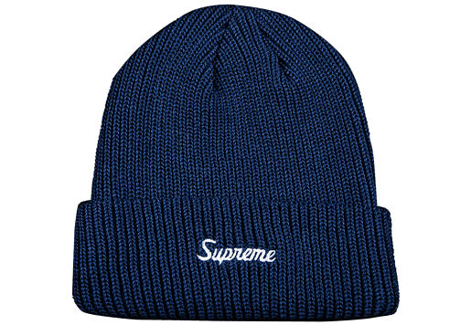 Supreme Loose Gauge Beanie Navy