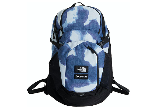 Supreme The North Face Bleached Denim Print Pocono Backpack Indigo (FW21)