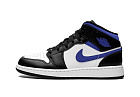Nike Air Jordan 1 Mid White Black Racer Blue (GS)