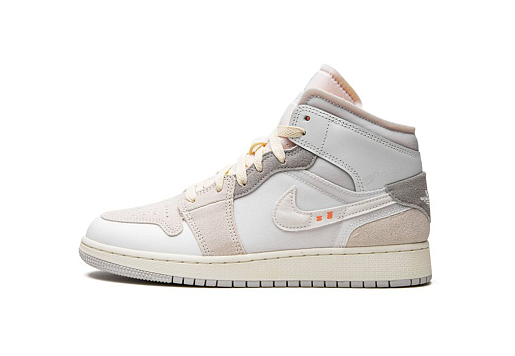 Nike Air Jordan 1 Mid SE Craft Inside Out White Grey