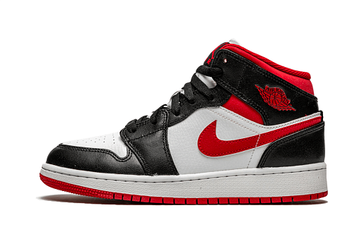 Nike Air Jordan 1 Mid Black Gym Red (GS)