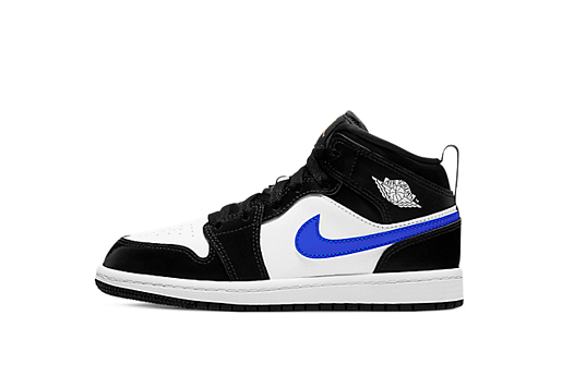 Nike Air Jordan 1 Mid Black Racer Blue White Kids