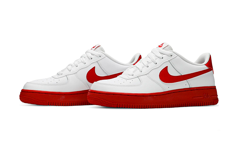 Nike Air Force 1 Low White Red Midsole (GS)
