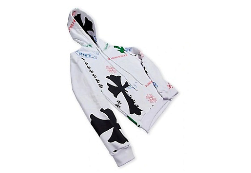 Chrome Hearts Stencil Hoodie White