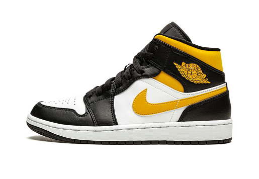 Nike Air Jordan 1 Mid White Pollen Black