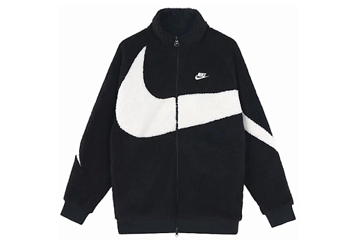 КУРТКА Nike Big Swoosh Reversible Boa Jacket Black