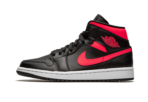 Nike Air Jordan 1 Mid Black Siren Red (W)