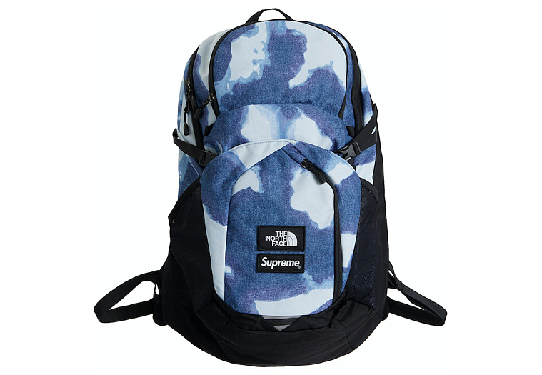 Supreme The North Face Bleached Denim Print Pocono Backpack Indigo (FW21)