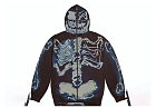 Travis Scott Cactus Jack For Fragment Skeleton Graffiti Full Zip Hoodie Multi