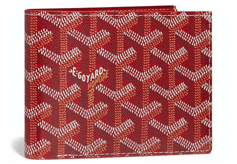Goyard Victoire Wallet Red in Canvas Calfskin