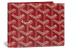 Goyard Victoire Wallet Red in Canvas Calfskin