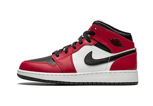 Nike Air Jordan 1 Mid Chicago Black Toe GS