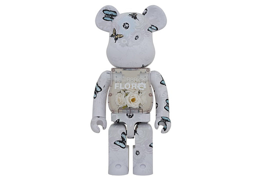 Bearbrick Flora (Flower) #2 White 1000%