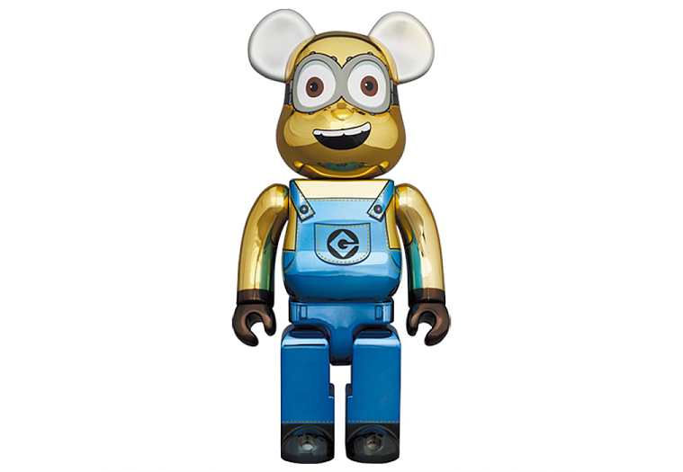 Bearbrick Dave The Minions Chrome Version 1000%