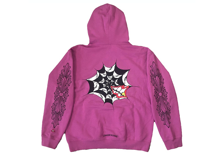 Chrome Hearts Matty Boy Spider Web Hoodie Purple