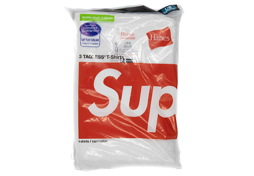 Supreme Hanes Tagless Tees (3 Pack) White