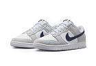 Nike Dunk Low White Grey Navy Aqua Mini Swoosh