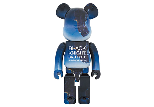 Bearbrick Black Knight Satellite 1000% Blue