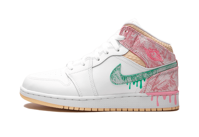 Nike Air Jordan 1 Mid Paint Drip Kids