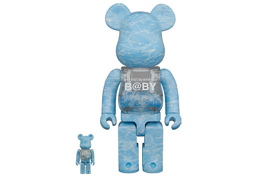 Bearbrick My First Nyabrick Baby 100% & 400% Set Water Crest