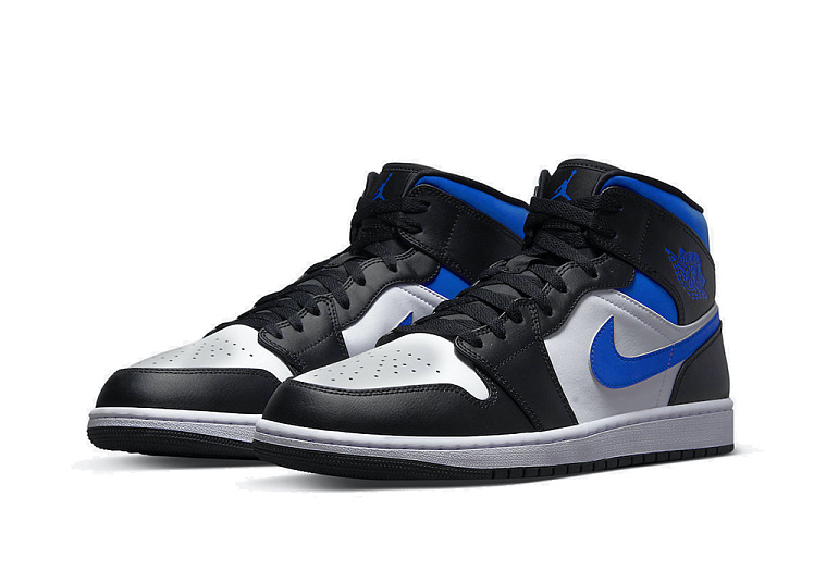Nike Air Jordan 1 Mid White Black Racer Blue