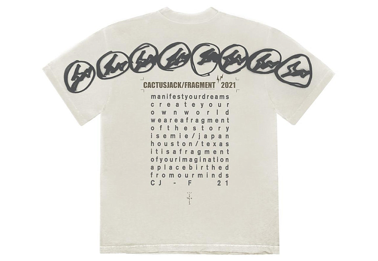 Travis Scott Cactus Jack for Fragment Design White Tee