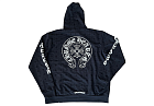 Chrome Hearts Plus Cross Allover Print With Horseshoe Logo Hoodie Black