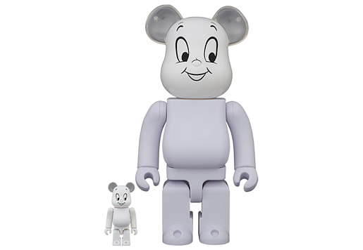 Bearbrick Casper the Friendly Ghost White 100% & 400% Set 
