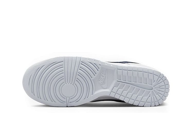 Nike Dunk Low White Grey Navy Aqua Mini Swoosh