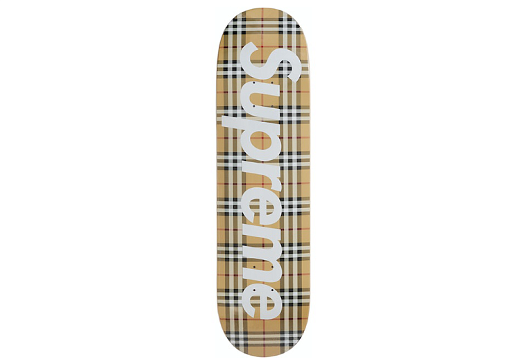 Supreme Burberry Skateboard Deck Beige