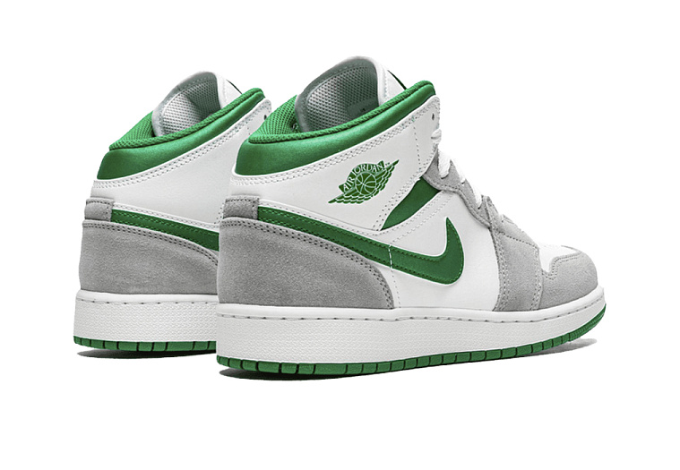 Nike Air Jordan 1 Mid SE White Pine Green Smoke Grey (GS)