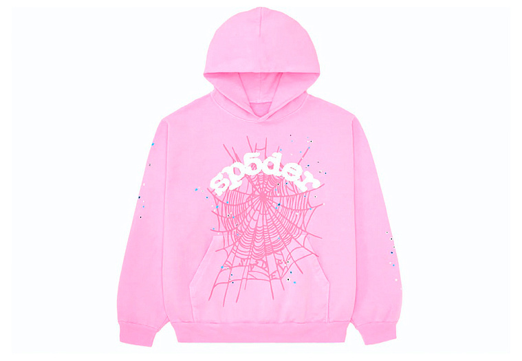 Sp5der OG Web Hoodie Pink