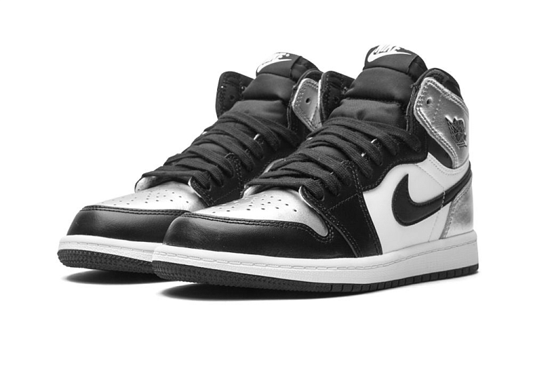Nike Air Jordan 1 Retro High Silver Toe Kids