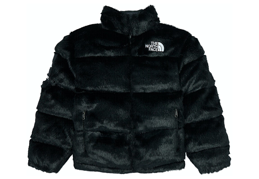 КУРТКА Supreme The North Face Faux Fur Nuptse Jacket Black 