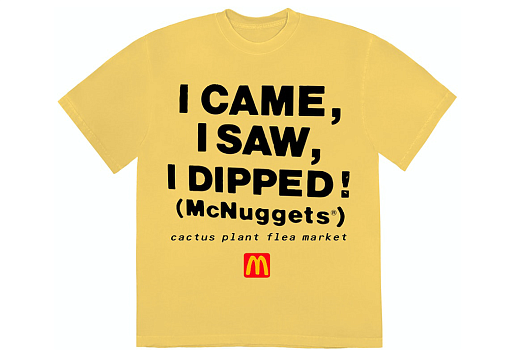 Cactus Plant Flea Market x McDonald's Team Mcnuggets T-shirt Mustard (FW22)