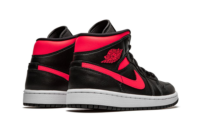 Nike Air Jordan 1 Mid Black Siren Red (W)
