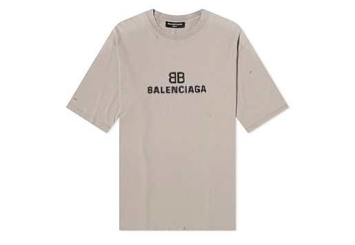 Balenciaga Oversized Pixelated Logo Tee
