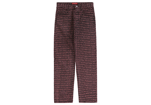 Supreme Multi Type Jacquard Regular Jean Purple (FW22)