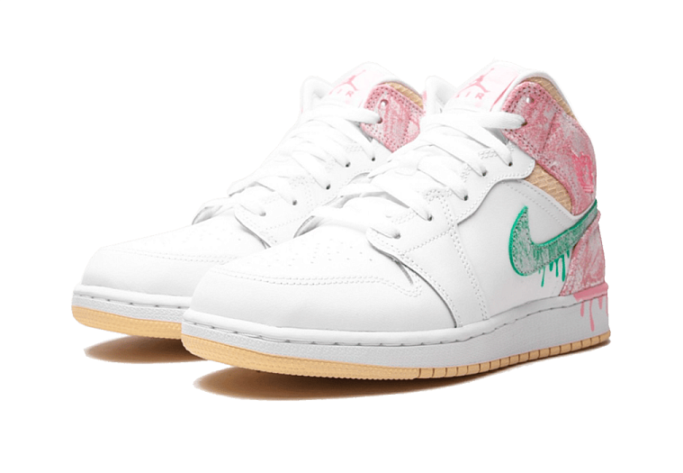Nike Air Jordan 1 Mid Paint Drip Kids