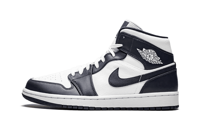Nike Air Jordan 1 Mid White Metallic Gold Obsidian