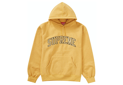 Supreme Metallic Arc Hooded Sweatshirt Gold (SS23)