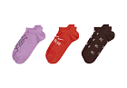 3-Pack Everyday Plus Lightweight Dri-Fit Ankle Socks Purple/Curry/Brown