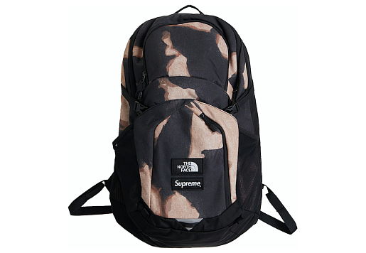 Supreme The North Face Bleached Denim Print Pocono Backpack Black (FW21)
