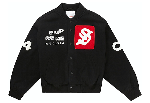 КУРТКА Supreme Tourist Varsity Jacket Black (SS23)