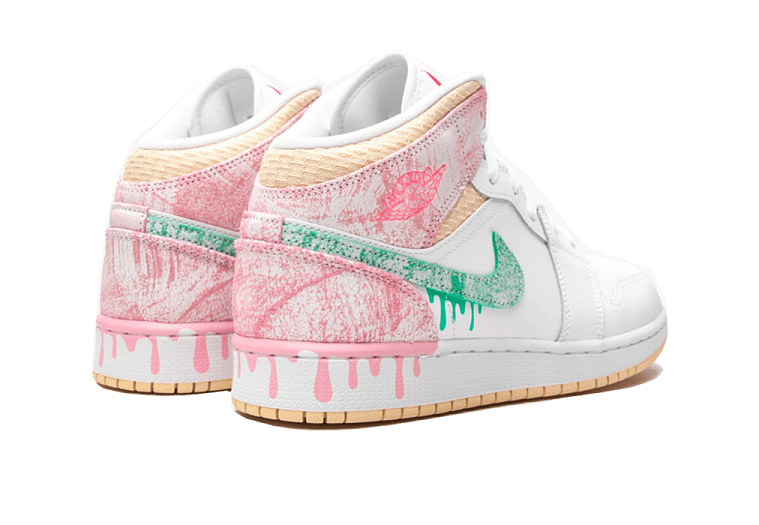 Nike Air Jordan 1 Mid Paint Drip Kids