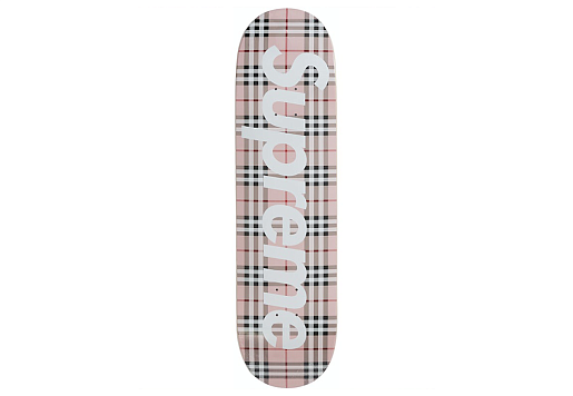 Supreme Burberry Skateboard Deck Pink