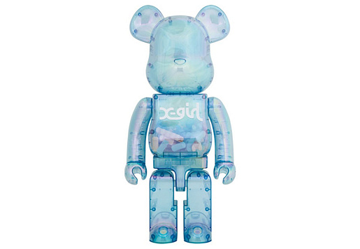 Bearbrick X-girl 2021 Blue 1000% 